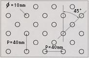 10mmф×40mmP　45°　千鳥